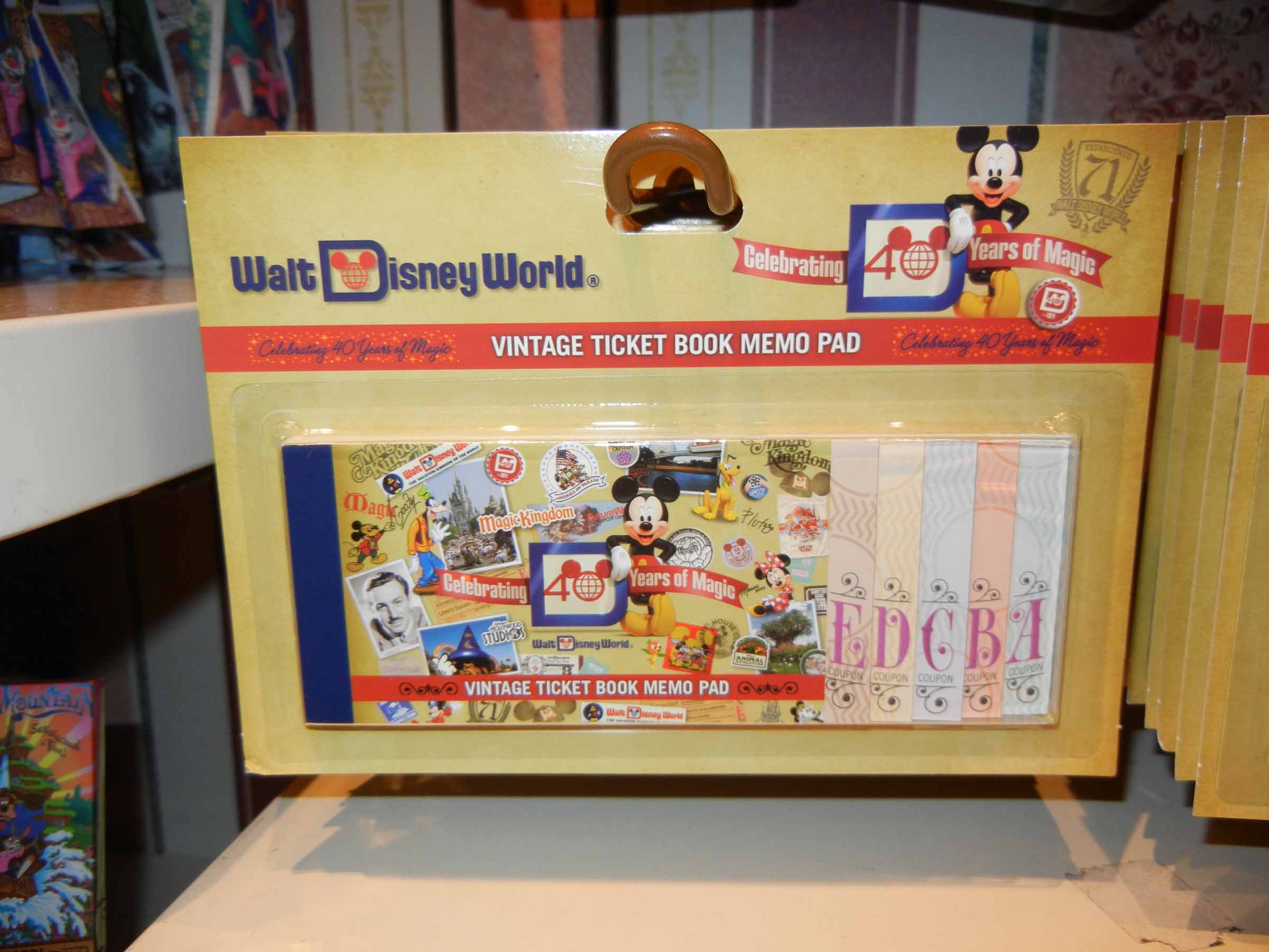 Disney 40th Anniversary merchandise I love these note pads!
