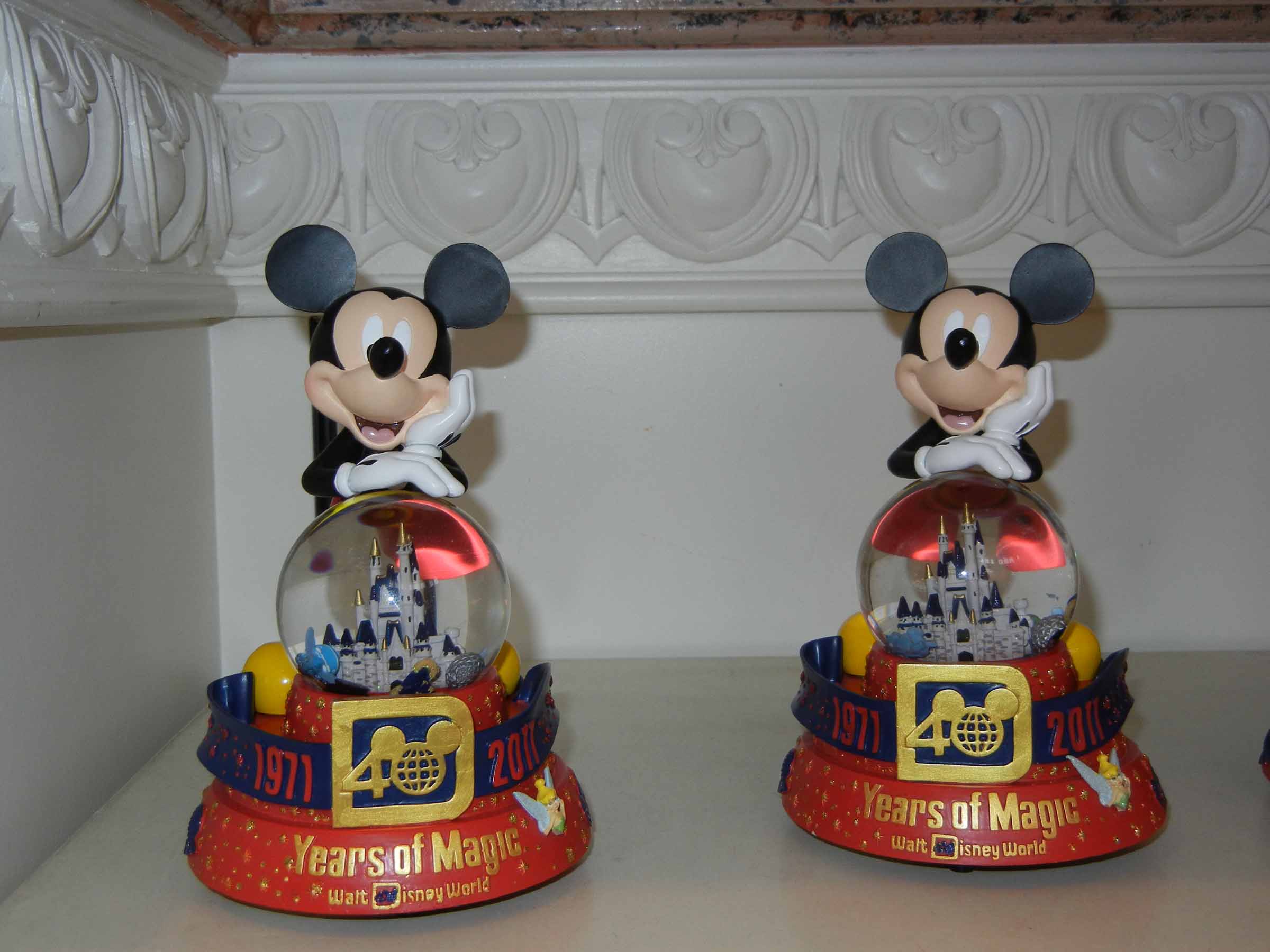 Disney 40th Anniversary merchandise Snow Globes