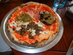 Epcot's Via Napoli Via Napoli Quattro Stagioni Pizza - Eggplant, Artichokes, Mushroom, Ham
