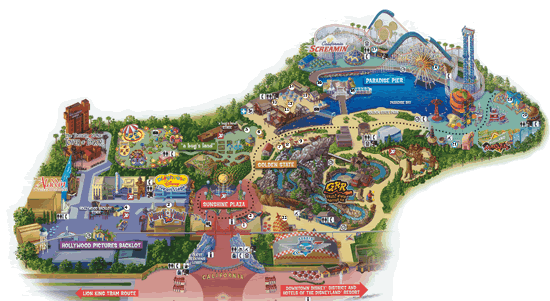 disneyland california map 2010. Disney#39;s California Adventure: