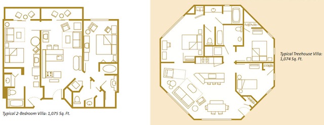 Saratoga Springs Two Bedroom Villa Floor Plan Rooms Points