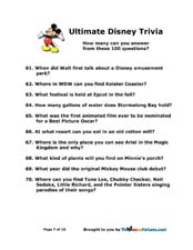 Disney Trivia - page two