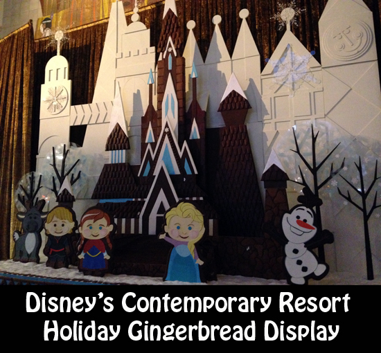 Disney Contemporary Resort Holiday Gingerbread Display