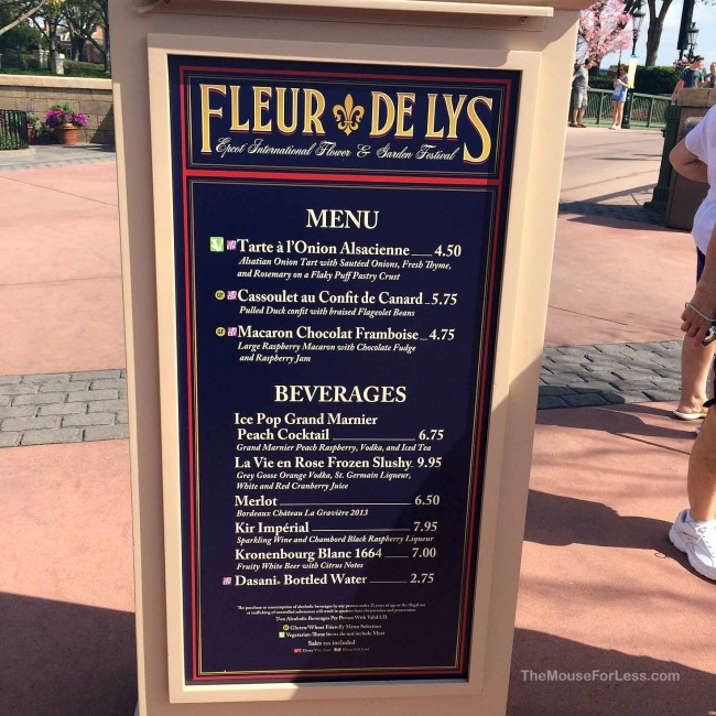 2016 Epcot Flower & Garden Festival Menus