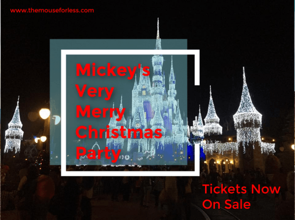 Mickey's Very Merry Christmas Party Tickets Now On Sale