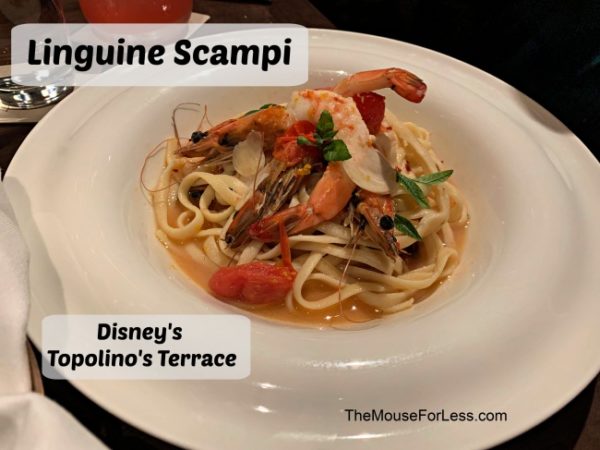 Topolino's Terrace Linguine Scampi