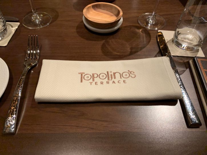 Topolino's Terrace menu