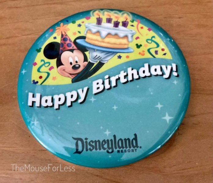 Happy Birthday Celebration Button Disneyland
