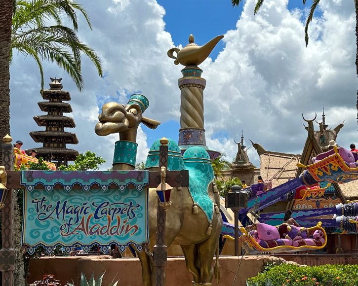 Image of the outside of the Magic Carpets of Aladdin.