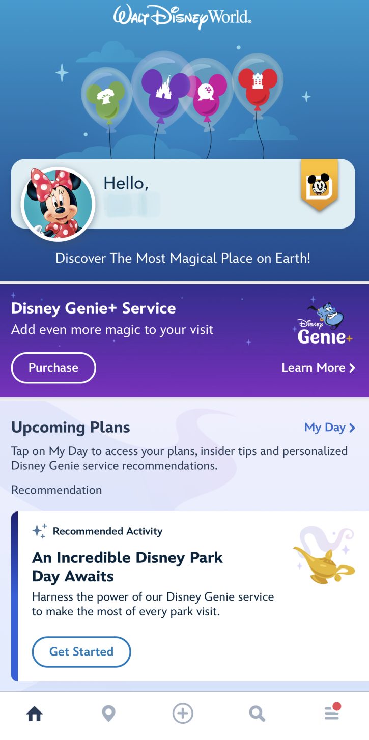 My Disney Experience app