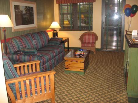 3. Living area in one-bedroom villa