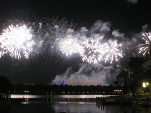 Wishes as seen from the marina at Disney's Grand Floridian and Spa