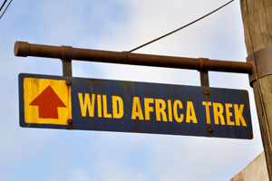 Direction sign to the Wild Africa Trek