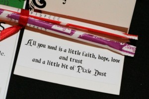 All you need is a little faith, hope, love and trust and a little bit of Pixie Dust - Party Favor