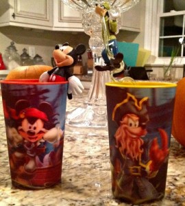 Mickey and Goofy cups