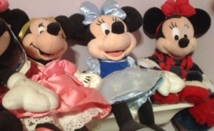 Some of the original Minnie plush collection