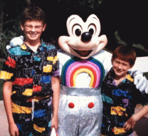 Me, Mickey and my brother 