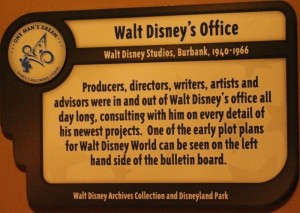 Walt Disney's Office Sign