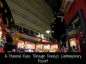 Monorail runs Disney's Contemporary