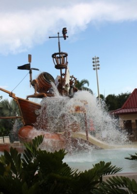 Splash area of the pool at Disney's Caribbean Resort