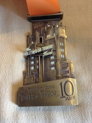 Disney Tower of Terror 10 Miler Medal