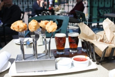 Forest of Scallops and a flight of beers