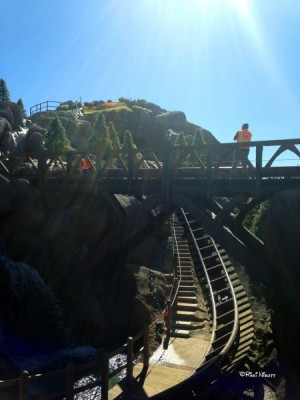 Mine Train construction from February