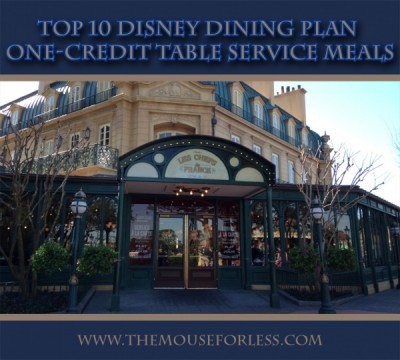 Top 10 Disney Dining Plan One Credit Table Service Meals