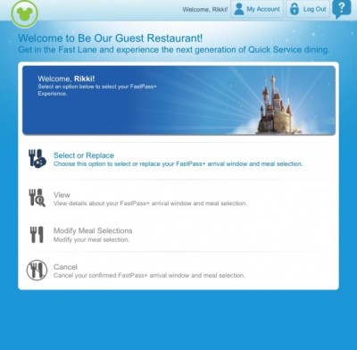 Be Our Guest FastPass Reservation 2