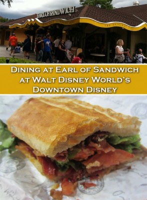 Dining at Earl of Sandwich at Walt Disney World's Downtown Disney