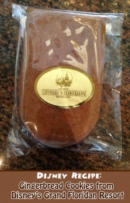 Disney Recipe - Gingerbread Cookies from Disney's Grand Floridian Resort