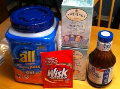 Whisk & All Detergents, Twinings Tea, & Teriyaki Sauce
