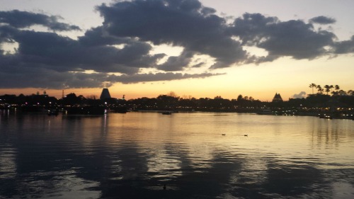 Beautiful sunset over the lagoon