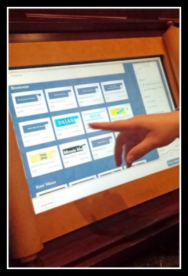 Touch screen ordering is convenient and simple