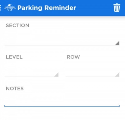 Universal App Parking reminder