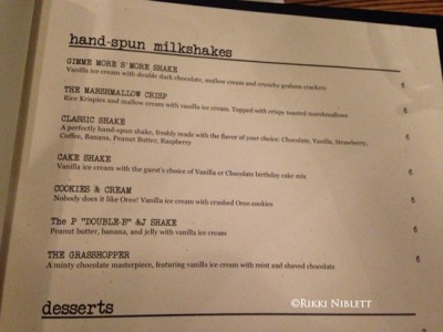 Cowfish milkshake menu