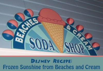 Disney Recipe for Frozen Sunshine from Beaches and Cream