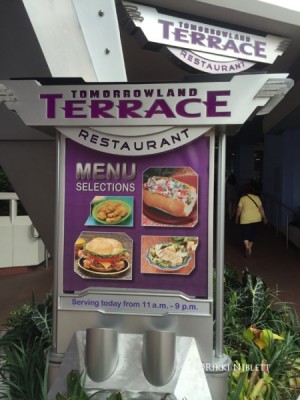 Menu Offerings at Tomorrowland Terrace