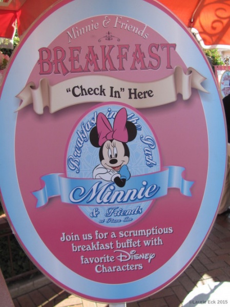 Minnie & Friends Character Breakfast at Disneyland