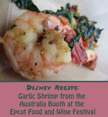 Garlic Shrimp from Australia Booth at the Epcot Food and Wine Festival