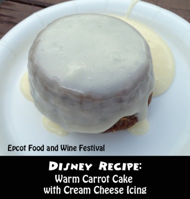 Warm Carrot Cake with Cream Cheese Icing