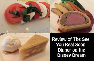 A Review of the See You Real Soon Dinner on the Disney Dream