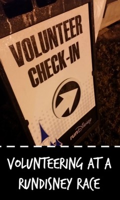 RunDisney Volunteer Sign