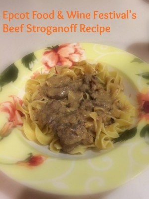 Disney Recipe for Beef Stroganoff