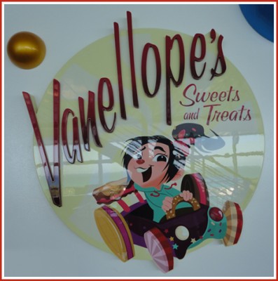 Vanellopes Sweets and Treats sign