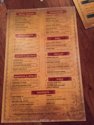 Yeti Menu