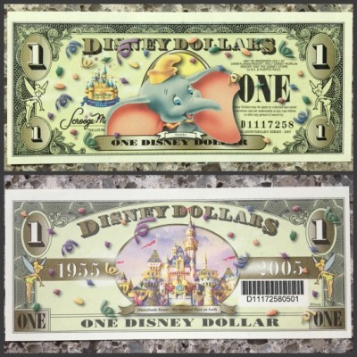 Disney Dollar $1 bill