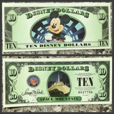 Disney Dollar $10 bill