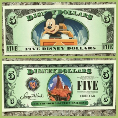 Disney Dollar $5