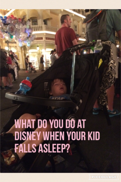 What do you do when your kid falls asleep at Disney?